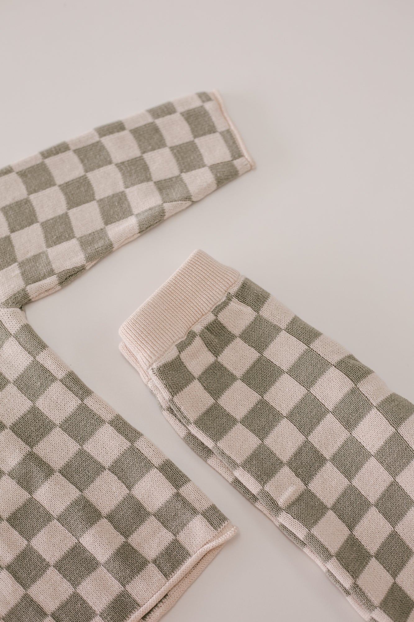 Checkered Knit Set